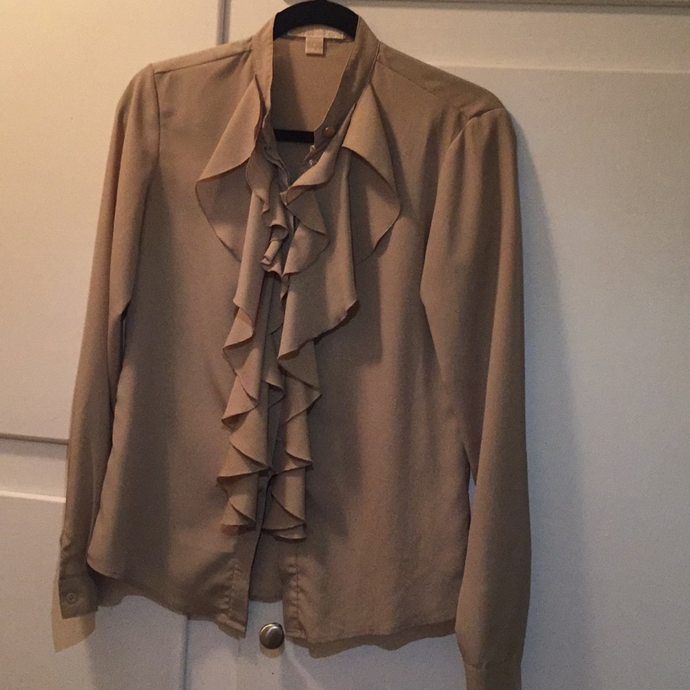 Michael Kors tan blouse